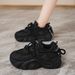 Women's Dad Sneakers Autumn New Breathable Mesh Korean Style Versatile Height Increasing Casual Sports Shoes Trendy_desvips.com