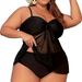 Plus-size Sexy Split Swimsuit High-waisted Bikini Suit_desvips.com