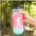 Outdoor Sports Bottle Bicycle Cycling Cup Road Mountain Bike Hiking Portable Squeeze Gradient Color Water Bag_desvips.com