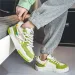 Fashion Green Platform Vulcanized Canvas Man Lace-up Skateboard Shoes Low Top Tennis Casual Sneakers Men 240704_desvips.com
