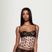 Women's Clothing Leopard print tops mesh see through lace tube top suspender trousers_desvips.com