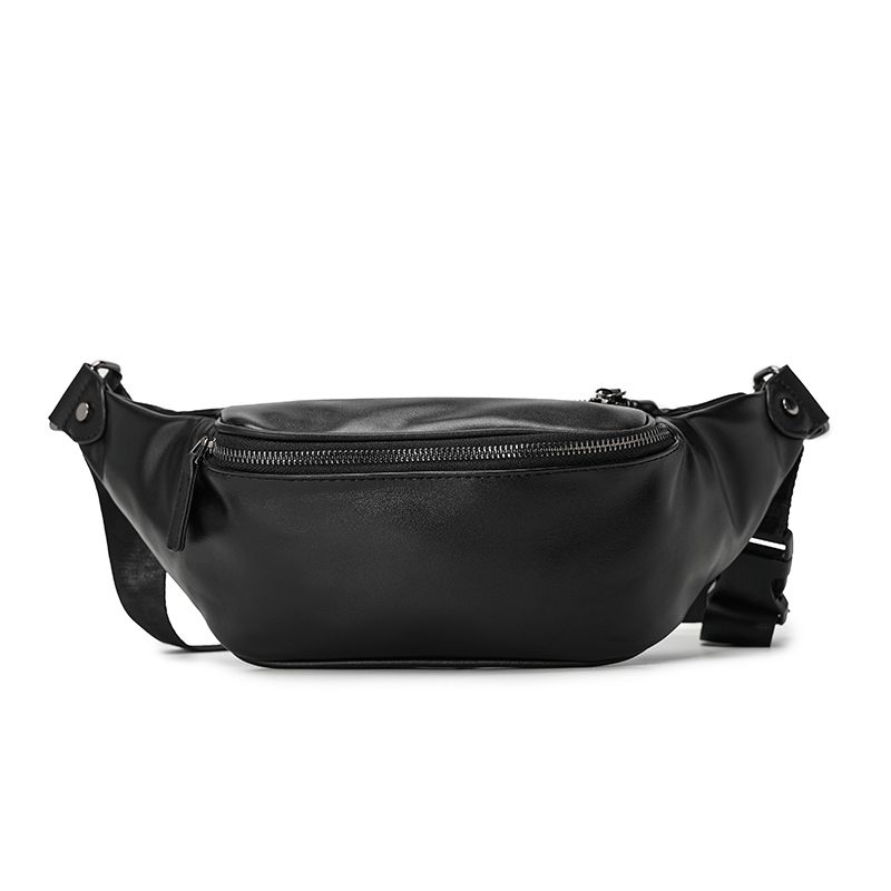 New Crossbody Waist Outdoor Sports Running Men's Shoulder Slanted Chest Soft Leather Belt Bag Backpack_desvips.com