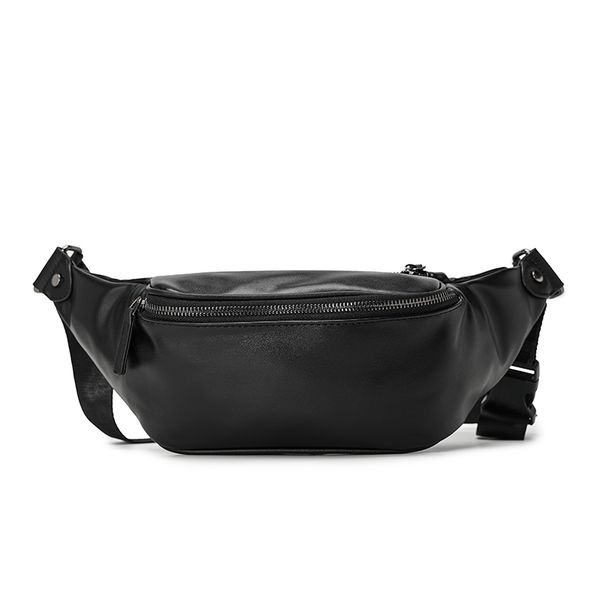 New Crossbody Waist Outdoor Sports Running Men's Shoulder Slanted Chest Soft Leather Belt Bag Backpack_desvips.com