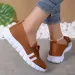 Mesh Knitted Striped Flats Shoes For Women 2024 Summer Lace Up Casual Sneakers Woman Breathable Soft Sole Loafers Plus_desvips.com