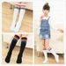 Children's Rainbow Striped Mid Calf Socks Over The Knee Soccer Cotton Socks_desvips.com