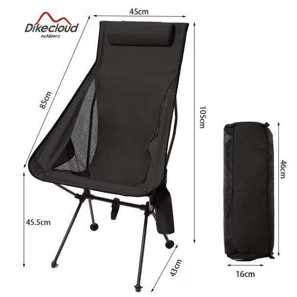 Moon Chair, Reclining Chair, Outdoor Folding Chair, Fishing Chair, Cup Bag With Pillow, Three Colors Optional_desvips.com