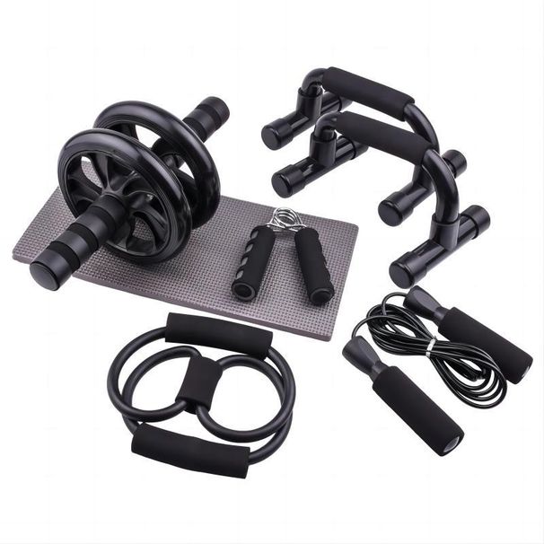 Abdominal Wheel Push Up Home Combination Set Multi Functional Sports Comprehensive Training Fitness 7 Piece Set_desvips.com
