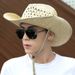 Outdoor Straw For Men Summer Beach Western Cowboy Men's Protection Sun Hat Wide Brim_desvips.com