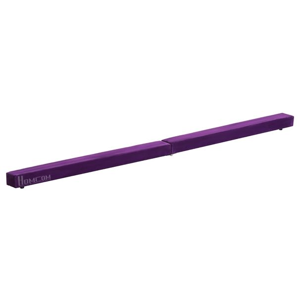 Faltbarer Schwebebalken, Rutschfest, Wildlederbezug, Holz, 210 Cm, Violett_desvips.com
