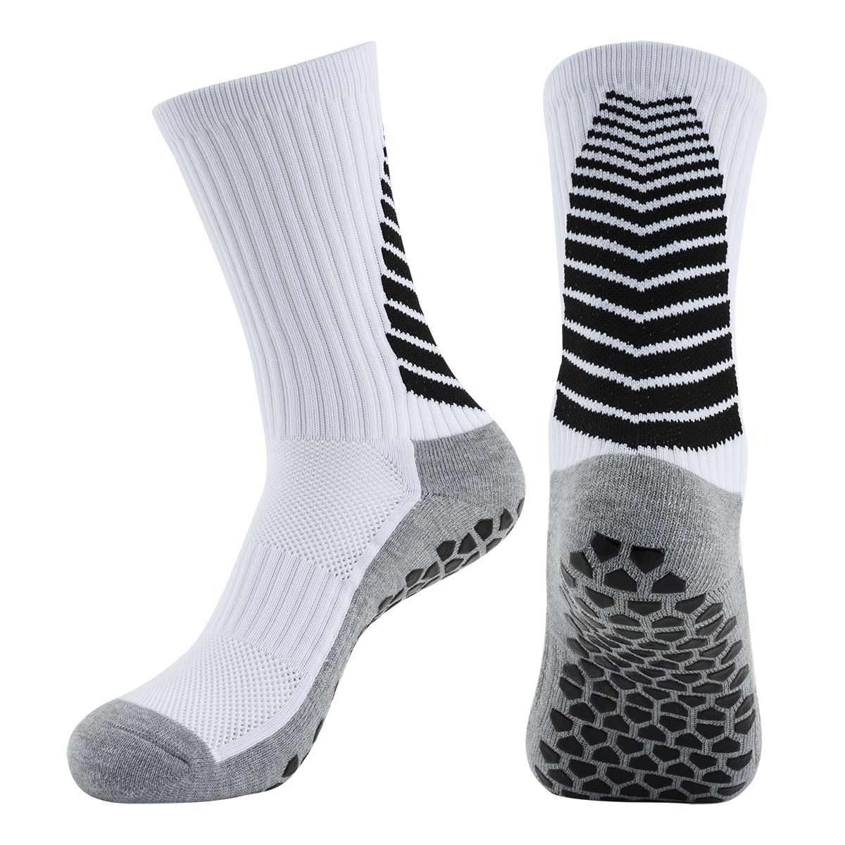 Adult Mid Calf Soccer Socks Professional Sports Socks For Men And Women Towel Sole Dotted Rubber Non-Slip Training Socks_desvips.com