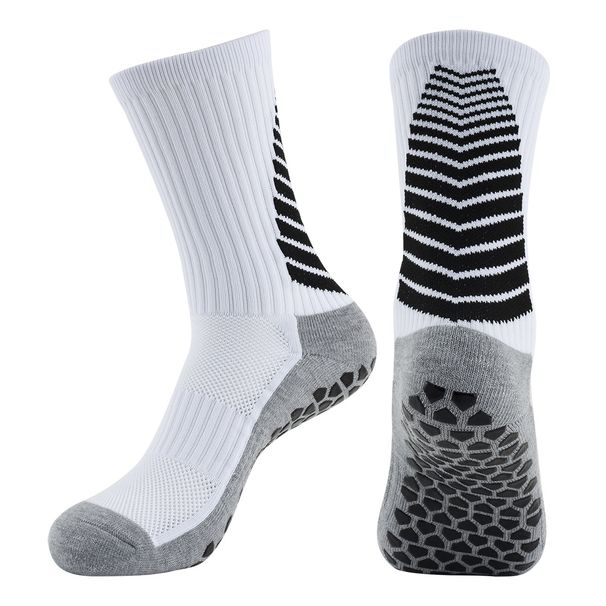 Adult Mid Calf Soccer Socks Professional Sports Socks For Men And Women Towel Sole Dotted Rubber Non-Slip Training Socks_desvips.com