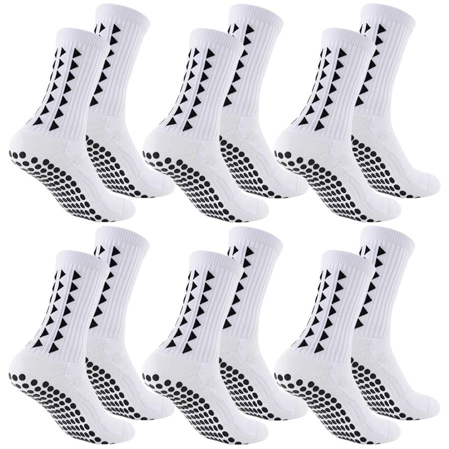 6Pairs Men Women Football Grip Towel Bottom Sport Rugby Soccer Cycling Running Exercise Athletic Socks_desvips.com