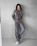Women's Clothing Suit Solid Color Long Sleeve Zipper Hoodie Lace up Pants Two piece Set_desvips.com