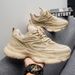 Warrior Winter Running Shock Absorption Cushion Sports Men's Casual Height Increasing Black Dad Trendy Shoes_desvips.com