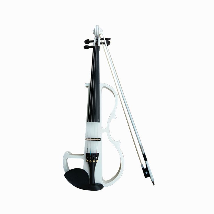 Black Electronic Beginner Performance Electric Violin Musical Instrument_desvips.com