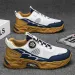 Men's Large Size Summer New Sports Fitness Outdoor Breathable Mesh Running Shoes Rotation Button Synthetic Upper Rubber_desvips.com