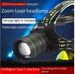 Super Bright 60W White Laser Strong Light Long-range Induction Headlight With Digital Display Charging Zoom Outdoor_desvips.com