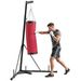 Boxsackständer 185-231cm Höhenverstellbar Freistehender Boxsackhalter Mit Boxsack Dreiecksbasis Gewichtenhalter_desvips.com