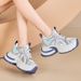 Platform Dad Shoes For Women 2025 Spring New Versatile Breathable Height Increasing Lightweight Casual Sneakers_desvips.com