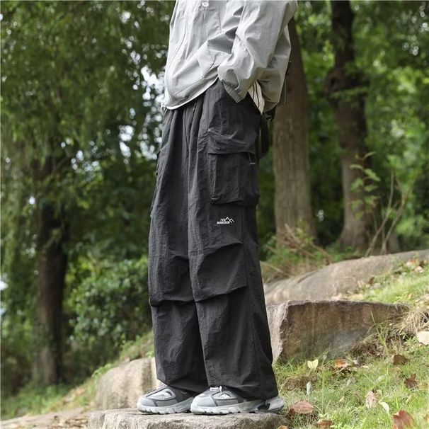 001 Men's Cargo Autumn American Style Functional Paratrooper Loose Jogger Casual Outdoor Hiking Pants_desvips.com