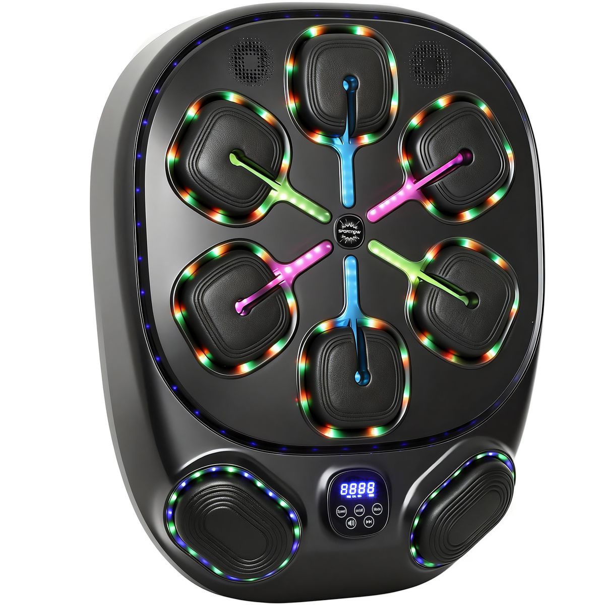 Music Boxing Machine, Elektronische LED Boxmaschine Mit Doppel Schlagzonen Bluetooth Handschuhen 9 Geschwindigkeit_desvips.com