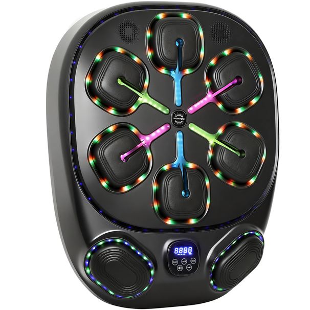 Music Boxing Machine, Elektronische LED Boxmaschine Mit Doppel Schlagzonen Bluetooth Handschuhen 9 Geschwindigkeit_desvips.com
