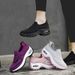 Spring And Autumn Women's Sneakers Sports Ladies Travel Hiking Casual Height Increasing Air Cushion Outdoor Sock Shoes_desvips.com