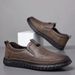 Loafers Leather For Casual Moccasins Breathable Sneakers Men Driving Shoes Comfort Flats_desvips.com