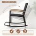 Shintenchi 3-Piece Outdoor Rocking Bistro Set With Textilene Fabric, Includes Two Rocking Chairs And A Table, Suitable For Patio, Front Porch, Lawn, G_desvips.com