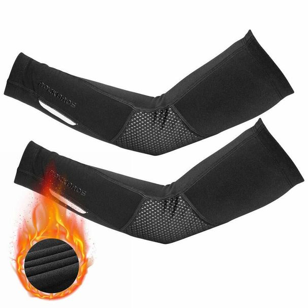 ROCKBROS Sleeves Non-slip Bike Arm Warmers Cycling Winter MTB Arm Sleeves_desvips.com