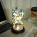 Eternal Rose Bouquet In Glass Dome, A Creative Commemorative Gift For Mothers And Teachers On Women's Day, Birthday_desvips.com