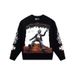 Trendy Brand Skull Print Heavy Cotton Unisex High Street Crew Neck Long Sleeve Sweatshirt_desvips.com