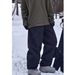 Pink Warm Ski For Men And Women, Waterproof, Windproof, Fleece-lined, Harbin Cold-proof Snow Pants With Cuffs_desvips.com