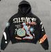 New SILENCE Sweatshirt Skull Foam Print Washed Hooded Pullover Loose Fit Versatile Hot Sale_desvips.com