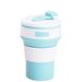 large capacity outdoor sports multifunctional silicone folding water bottle retractable portable handy cup for hiking_desvips.com