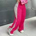 2024 Spring Autumn Winter European And American Cross-Border Women's Elastic Waist Straight Wide-Leg Sweatpants_desvips.com