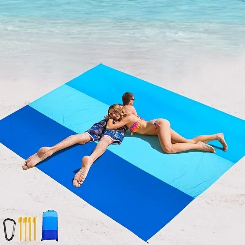 Camping Outdoor Beach Mat Three Color Picnic Mat Mini Sand Free Waterproof Beach Blanket_desvips.com