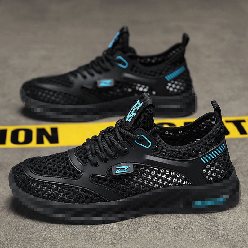 Men's Breathable Running 2026 New Hollow Out Sport Summer Trendy Comfortable Casual Shoes Mesh Upper EVA Insole_desvips.com