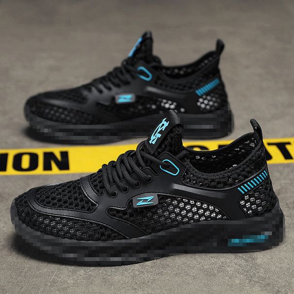 Men's Breathable Running 2026 New Hollow Out Sport Summer Trendy Comfortable Casual Shoes Mesh Upper EVA Insole_desvips.com