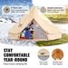 VEVOR Canvas Bell Tent, 3m, 4-Season Canvas Tent For Camping With Stove Jack, Unmatched Comfort, Large Interior Space, Easy Setup, Convenient Storage_desvips.com
