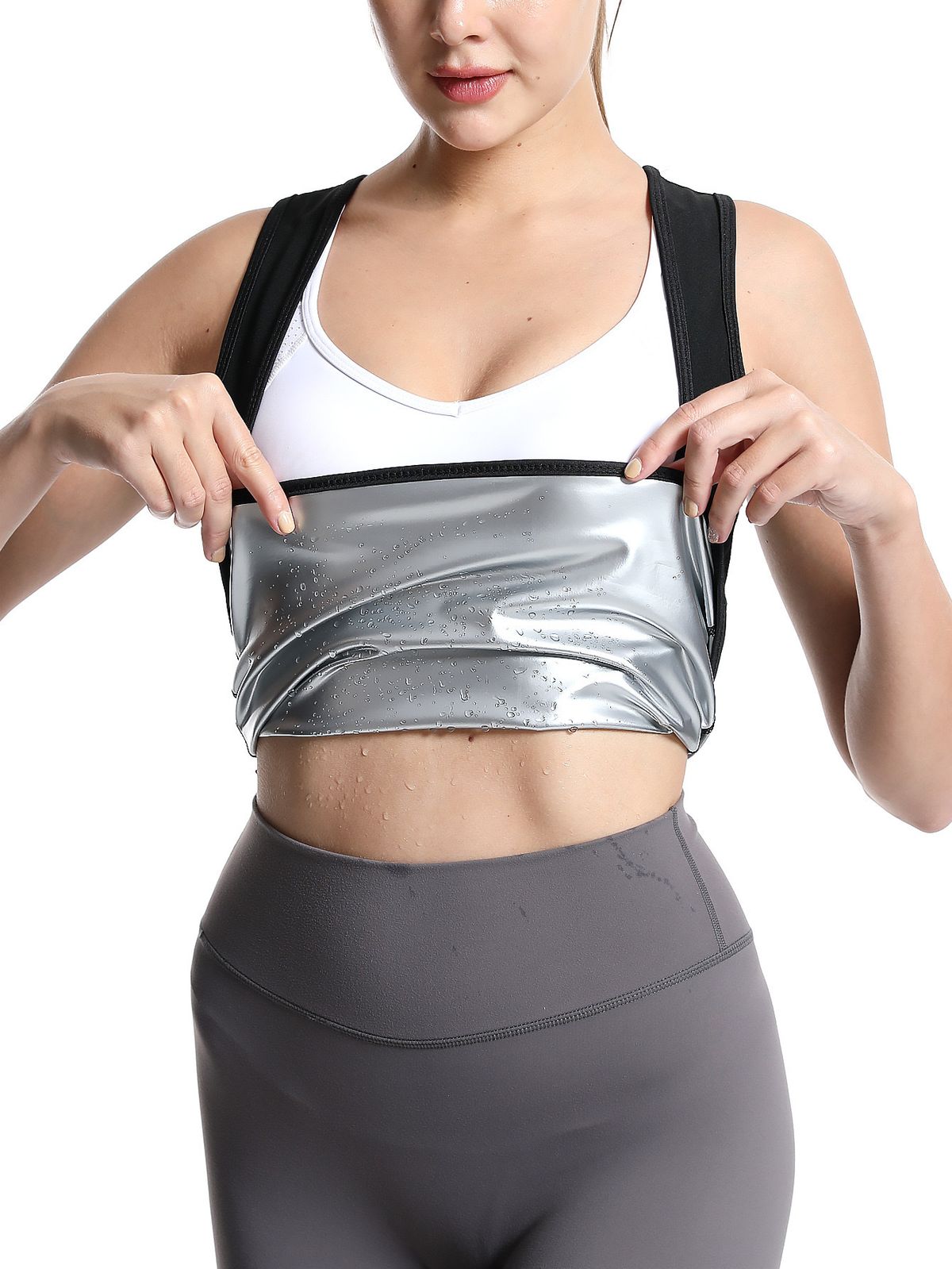 Sports Clothing Women's Corset Sweat Prone Clothes Sweat Suppressing Abdominal Fitness Sweat Prone Vest Running Sports Yoga Sweat Prone Clothes_desvips.com