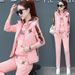Thickened Plush Sportswear For Women In Autumn Winter, New Korean Version Of Warm And Fashionabl, Hooded Three_desvips.com