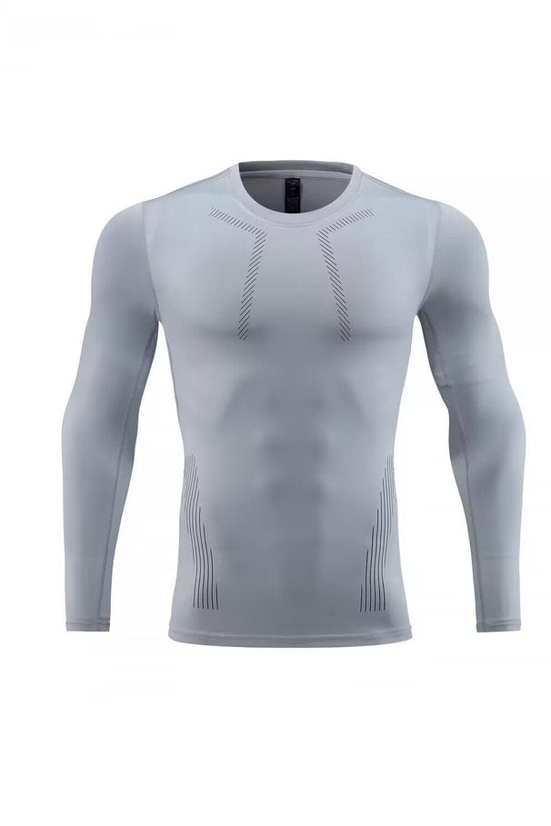 Men's Clothing Long-Sleeved Tights Men's Sports t-Shirt Fitness Breathable Quick-Drying Running Training Suit Basketball Long Sleeves_desvips.com
