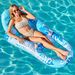 Inflatable Water Mesh Lounge Chair Backrest Floating Row Inflatable Sunshade Hole Floating Row Eight Character Dark Floating Boat_desvips.com
