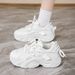 Women's Dad Sneakers Autumn New Breathable Mesh Korean Style Versatile Height Increasing Casual Sports Shoes Trendy_desvips.com