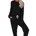 2024 Autumn Winter New Two-Piece Homewear European American Casual Sleeve T-Shirt And Long Pants Set For Women_desvips.com