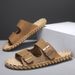 new summer trend brand fashion outdoor oneword slippers nonslip men's sandals_desvips.com