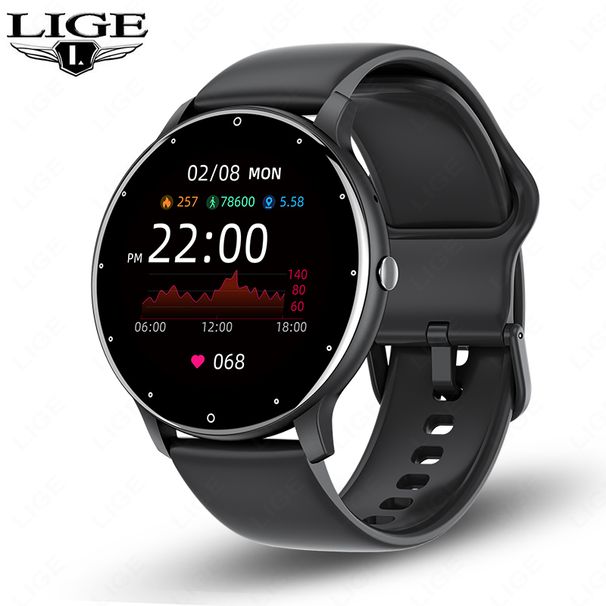 LIGE Smart Watch Women Men Full Touch Screen Bluetooth Call Smartwatch Waterproof Sports Fitness Tracker Watches For_desvips.com