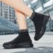 Men's shoes Plus-size breathable fly woven fabric breathable sock shoes_desvips.com