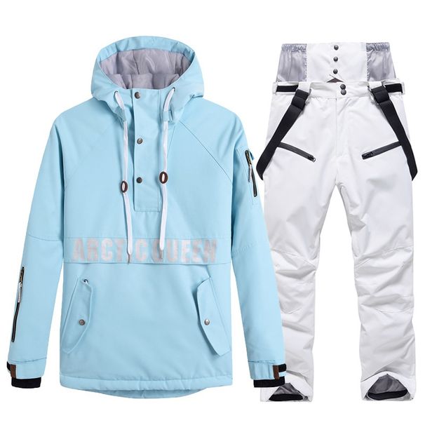 001 New Snowboarding Suit For Men Women, Couple Style, Winter Warm Thickened Korean Version Ski Jacket And Pants Double_desvips.com